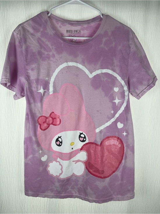 Tops - Sanrio Emo-Kyun My Melody Glitter Heart Women's T-Shirt